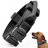 Tactical Dog Collar, Adjustable Military Training Nylon Pet Collar, Black L