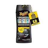 Meguiar's Ultimate Black Plastic Restorer, Durable Car Restorer for Faded Black Plastic, Vinyl, and Rubber, Restores Deep Color and Shine, for Car Guys, 12 Oz