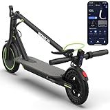 Electric Scooter with 8.5" Solid Tire, 350W Powerful Motor & 19MPH Top Speed, 16 Miles Long Range, Folding E Scooter with Dual Braking for Teens and Adults