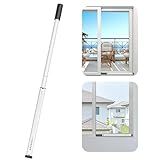 AceMining Sliding Door Security Bar,Heavy Duty Sliding Patio Door Lock Bar, 20-50inch Adjustable Multi-use Window Security Bars, Sliding Door Stopper,White,1Pack