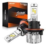 SEALIGHT H13 Bulbs, 70000LM 800% Brighter 6500K Cool White H13 Bulbs with Fan, 70000H Lifespan, IP68 Waterproof, Pack of 2