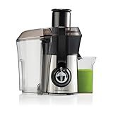 Hamilton Beach Juicer Machine, Big Mouth 3” Feed Chute for Whole Fruits and Vegetables, Easy to Clean, Centrifugal Extractor, Vegetable & Fruit Juicer, BPA Free, 800W Motor, Stainless Steel