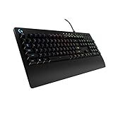 Logitech G213 Prodigy Wired Gaming Keyboard, LIGHTSYNC RGB Backlit Keys, Spill-Resistant, Customizable Keys, Dedicated Multi-Media Keys – Black