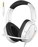 NUBWO HG04L Gaming Headset for PS5/PS4, Xbox Series X|S/Xbox One, Switch – 250g Lightweight, Clear Unidirectional Mic, Soft Memory Earmuffs, 3.5mm Jack for Gaming & Work