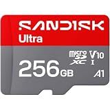 SANDISK 256GB Ultra microSD UHS-I Card - Up to 195MB/s Read Speed, Full HD Video, V10, U1, C10, A4 - SDSQUJQ-256G-GZ6MA