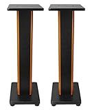 Rockville RHT28C 28" 2-Tone Bookshelf Speaker Stands Surround Sound Home Theater