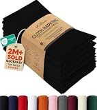Utopia Kitchen Cotton Blend Black Cloth Napkins [12 Pack, 18x18 Inch]