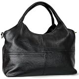 KOGTLA Vegan Leather Purses for Women with Detachable Satchel Strap, Ladies Handbags, Tote Hobo Bags with Top Handle Black