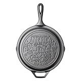 Lodge 10.25 Inch Cast Iron Skillet – Pre-Seasoned Frying Pan with Teardrop Handle – Oven, Stovetop, Grill & Campfire Use – Made in USA – Non-Toxic, Even-Heating Cookware – 250th Anniversary Logo