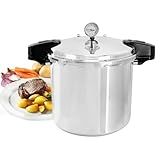 MegaChef 24 Quart Large Capacity Aluminum Stovetop Pressure Cooker/Canner for Induction and Gas Stove-Tops