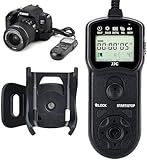 JJC Intervalometer Replaces Canon RS-60E3 Timer Remote Control Shutter Release for Canon EOS R100 R8 R6 Mark II R50V R10 R7 R6 Rp R 90D 80D Rebel T8i T7 T7i T6 T6s T6i SL3 M5 M6 Mark II G1X III II G3X