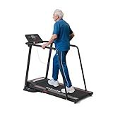 Senior Fitness Treadmill, Walking Treadmills with Long Handrail for Balance, Low Step-Up Height, Motorized Walking Treadmill for Elderly, Recovery & Home Exercise