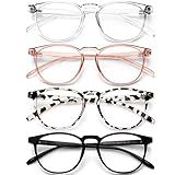 BOSSWIN Blue Light Blocking Glasses for women/men - 4Pack Computer Reading/Gaming/TV/Phones Glasses Anti UV Glare Eyestrain