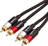 Amazon Basics 2 RCA Stereo Audio Cable for Hi-Fi System, Amplifier, Active Speakers or Subwoofer with Gold-Plated Plugs, Digital Audio Compatible, 4 Feet, Black