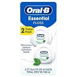 EssentialFloss Mint Dental Floss, Cavity Defense, Waxed, Value 2 Pack (50m Each)