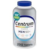 Centrum Silver Men's 50+ Multivitamin with Vitamin D3, B-Vitamins, Zinc for Memory and Cognition - 200 Tablets