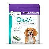 ORAVET Dental Chews for Dogs, Oral Care and Hygiene Chews (Medium Dogs, 25-50 lbs.) Purple Pouch, 30 Count