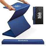 Travel Yoga Mat + Carry Bag, 6mm 7-fold Workout Mat, Easy to Store, Anti-Slip Folding Exercise Mat for Yoga, Pilates, Home Workouts, and Floor Exercises