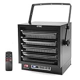 CTSC 10000W Electric Garage Heater, 240v Hardwired Fan-Forced Shop Heater with Digital Thermostat, Remote Control and Timer, ECO Function, Voltage Display Design, Ideal for Workshop, ETL Listed