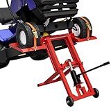 LZBEITEM Lawn Mower Lift Jack,Sturdy Design, 500 lbs Capacity for Tractors and ATVs & GardenTractors Use for Mower Maintenance Or Repair,Red