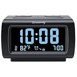 DreamSky Alarm Clock Radio for Bedrooms with Battery Backup