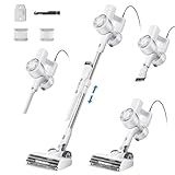 FABULETTA 23Ft Corded Stick Vacuum, 600W Power Stick Vacuum with Telescopic Alloy Tube, 6 in 1 Ultra- Light Corded Vacuums Cleaner Converts to a Hand Vacuums, Great for Pet Hair & Hard Floor