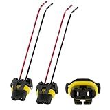 iBrightstar Nylon 9005 9006 9012 9145 H10 Female Adapter Wiring Harness Sockets Wire for Headlights Fog Lights