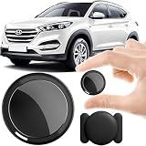 Mini GPS Tracker for Vehicles, Tracking Device for Vehicles No Subscription(iOS ONLY), Real Time Portable Real Time Magnetic GPS Tracking Device Hidden No Monthly Fee for Car, Truck, Moto (Black)