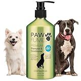 PAWFUME Dog Shampoo and Conditioner, Blue Ribbon, 1-Pack – Nourish & Detangle for a Silky Soft Coat – Probiotic, Deep-Cleaning, pH-Balanced Formula – Puppy Shampoo and Conditioner for All Breeds