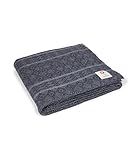 Manduka Yoga Cotton Blanket - Yoga Prop and Accessory, Roll, Fold, Stack to Support, Made of Cotton, 68 inch (172cm), Thunder Grey
