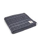 Manduka Yoga Cotton Blanket - Yoga Prop and Accessory, Roll, Fold, Stack to Support, Made of Cotton, 68 inch (172cm), Thunder Grey