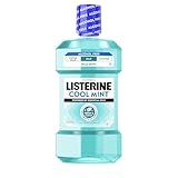Listerine Cool Mint Alcohol-Free Mild Mouthwash, Oral Rinse Kills 99.9% of Germs That Cause Bad Breath, Less Intense Taste, Mild Mint Flavor, 1 L