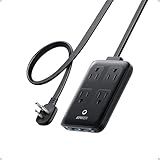 Anker Charging Station, 20W Max 8-in-1 USB-C Power Strip for iPhone 15/14 and MacBook Air/Pro, 5 ft Thin Cord with 4 AC, 2 USB-A, and 2 USB-C Ports, Fast Charging Desktop Charger for Travel, Office