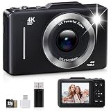 Digital Camera, FHD 1080P Kids Camera Digital with 16x Zoom Anti Shake, 32GB Card, 4K 48MP Portable Compact Point and Shoot Cameras, Vintage Small Camera for Teens Beginner Kids Present