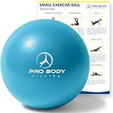 ProBody Pilates Ball 9 Inch - Small Exercise Ball for Stability, Barre, Core, Ab Workouts, Yoga, & Physical Therapy (Sky)