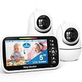GoodBaby 5" Split Screen Baby Monitor with 2 Cameras and Audio