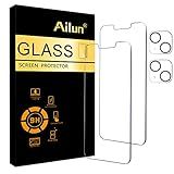 Ailun 2 Pack Screen Protector for iPhone 13 [6.1 inch Display] with 2 Pack Tempered Glass Camera Lens Protector,[9H Hardness]-HD