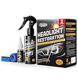 Car Headlight Restoration Kit, No Power Tools Required, Restoring to Like-New Condition, Covers 2-3 Vehicle Headlight Treatments, Headlight Cleaner and Restorer Kit, Headlight Restoration Spray