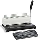 Binditek Binding Machine, 19-Hole, 450 Sheets, Comb Binder Machines with 100 PCS 1/2" Comb Spines, for Letter Size, A5 or Smaller Sizes