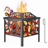 15.7 inch Small Fire Pit for Outside, Outdoor Wood Burning