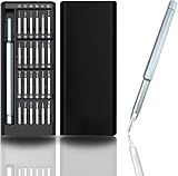 25 in 1 Precision Electric Screwdriver Set with 24 Magnetic Bits, Cordless & Rechargeable Mini Driver for Electronics Repair, Phone, Laptop, Glasses, PC Building