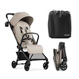 Mompush Nexis Carbon Fiber Lightweight Travel Stroller, Carry-On, Khaki