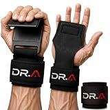 Dr. Arthritis 3-in-1 Lifting Straps, Hooks & Wrist straps - Switch Between Modes in Seconds - Heavy Duty Weight Lifting Grips for Bodybuilding, Powerlifting, Deadlifts, Pull-Ups & Rows (Pair, Black)