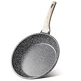 CAROTE 10 inch Non Stick Black Frying Pan Skillet, PFOA-Free