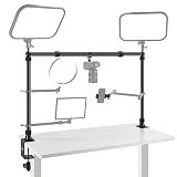 NEEWER Overhead Camera Mount Rig with 2 Ball Heads, Super Clamp, NK002
