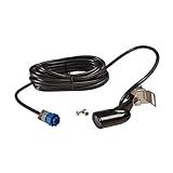 Lowrance 000-0106-72 HST-WSBL Transom-Mount Skimmer Transducer – 83/200 kHz with Built-in Temperature Sensor, 7-Pin Connector, Black