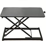 Rxrpexjke Standing Desk Converter Height Adjustable, Stand up Desk Riser, Easy Lift Height Converter Computer Workstations Home Office Study Room Portable Small Table Black Size 23.6 Inch C