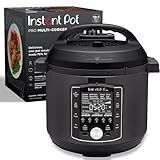 Instant Pot Pro 10-in-1 Pressure Cooker, Slow Cooker, Rice/Grain Cooker, Steamer, Sauté, Sous Vide, Yogurt Maker, Sterilizer, and Warmer, Includes App With Over 800 Recipes, Black, 6 Quart