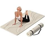 PAIDU Large Yoga Mat-72’x36’x0.4’ Extra Width ＆ Thick,Comfortable,Non-Slip Exercise Mat-Works Great on All Floor for Stretching,Yoga Studio,Gym or Home Workouts (Beige)