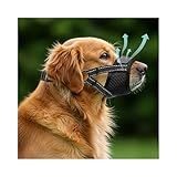Dog Muzzle for Large Dogs - Soft Breathable Muzzle for Large Sized Dog with Air Mesh | Adjustable Mussels for Dogs Grooming | Muzzles to Prevent Biting Barking Chewing Allows Panting Drinking